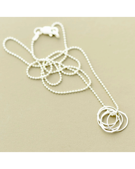 Britta Ambauen Jewelry Spiraling Circle Necklace Ball Chain