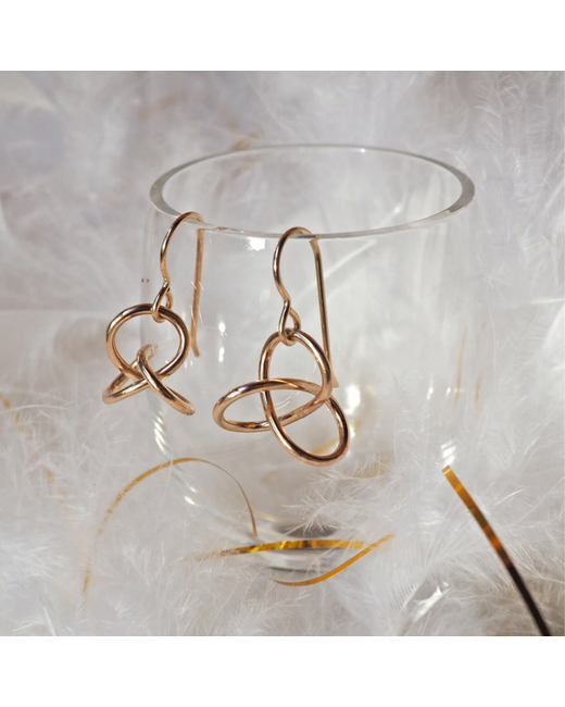 Britta Ambauen Jewelry Continuous Knot Hook Earrings