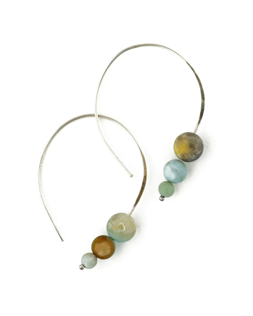 Britta Ambauen Jewelry Evolution Amazonite Bead Hook Earrings