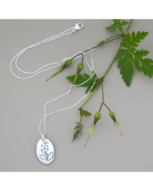 Britta Ambauen Jewelry Sterling Botanical Amulet Pendant Necklace