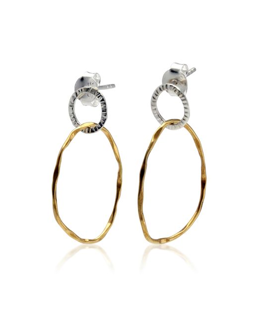 Banyan Jewellery 14kt Gold Plated Oval Drop Earrings