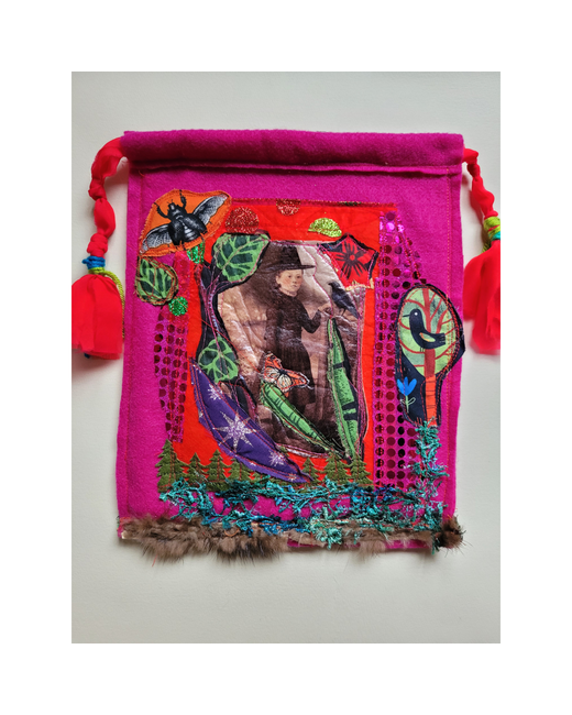 Bagsbagsbagsbags Decorative Drawstring Felt Pouch Bag