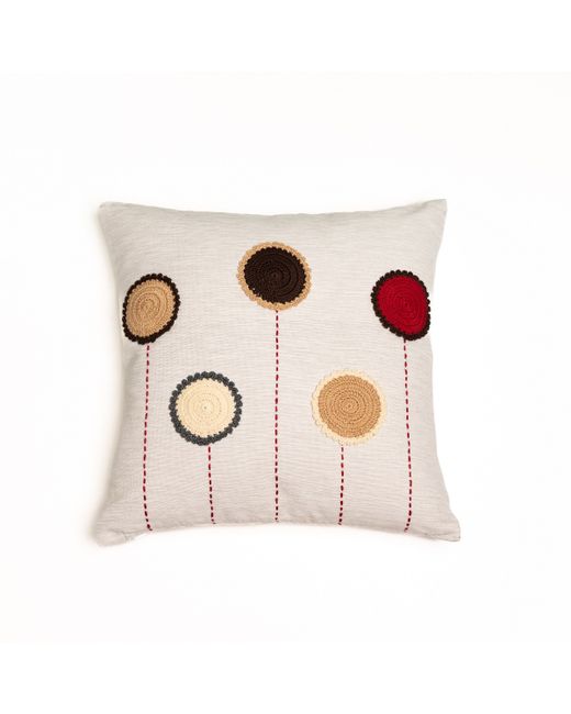 NandniStudio Crochet Circles Off Cushion Cover
