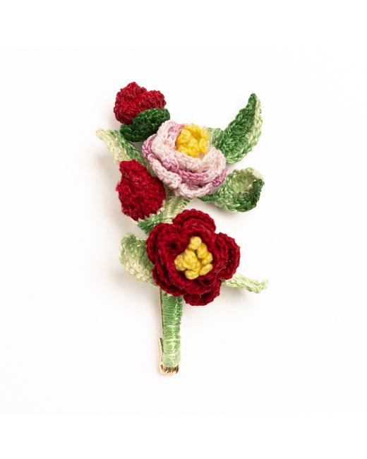 NandniStudio Micro Crochet Flowers Brooch
