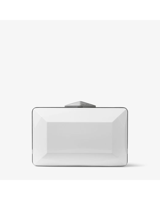 Jimmy Choo Diamond Box Clutch and white bi colour acrylic box clutch bag