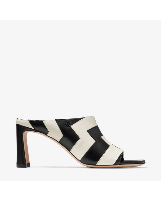 Jimmy Choo Kinley 75 and latte avenue nappa leather sandals
