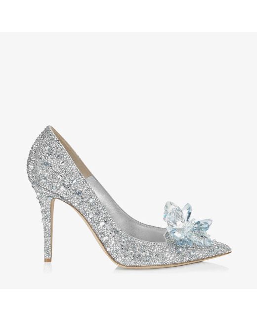 Jimmy Choo Avril Crystal covered pointy toe pumps