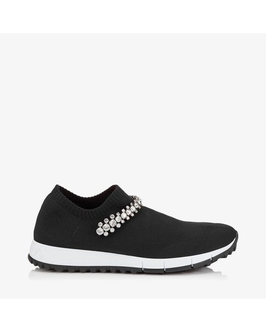 Jimmy Choo Verona knit trainers with crystal detailing