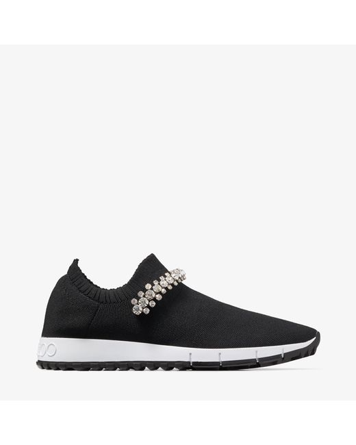 Jimmy Choo Verona knit trainers with crystal embellishment