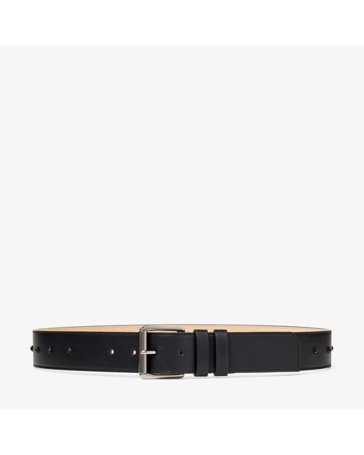 Jimmy Choo Archer and gunmetal calf leather belt with degrade stars
