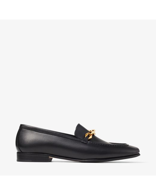 Jimmy Choo Diamond Tilda Loafer calf leather loafers with chain embellishment