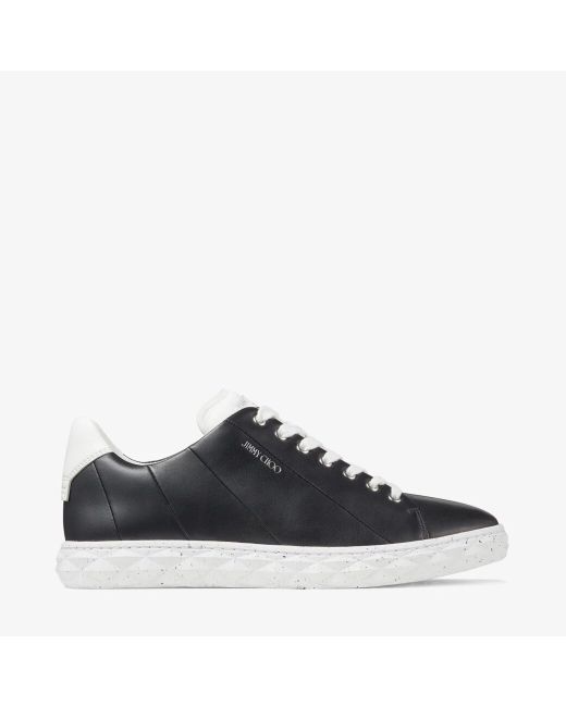 Jimmy Choo Diamond Light/F nappa leather low top trainers with flecked sole
