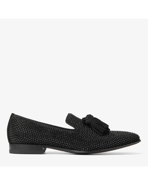 Jimmy Choo Foxley/M suede slippers with crystals