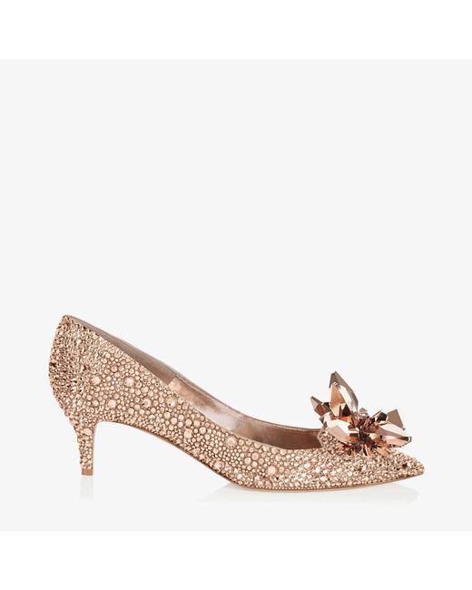 Jimmy Choo Allure crystal covered pointy toe pumps