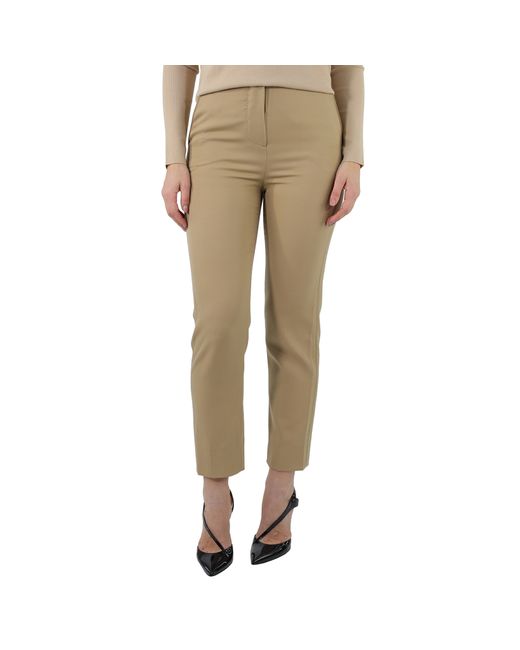 Burberry Ladies Wool Tailored Trousers Honey