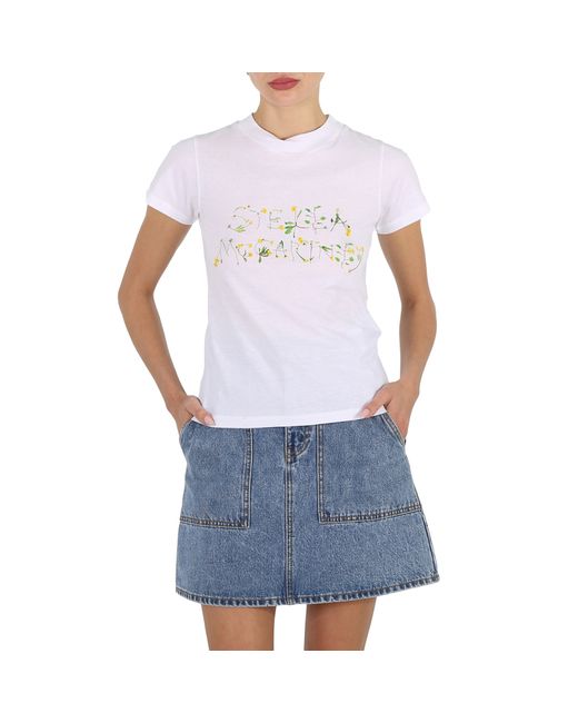 Stella McCartney Ladies Pure The Dandelion Logo Cotton T-Shirt