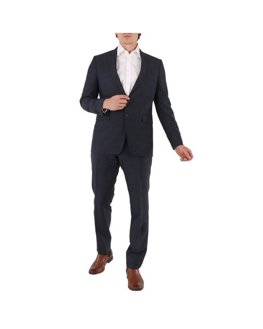 Burberry Carbon Pattern Slim-Fit Two-Piece Wool Suit