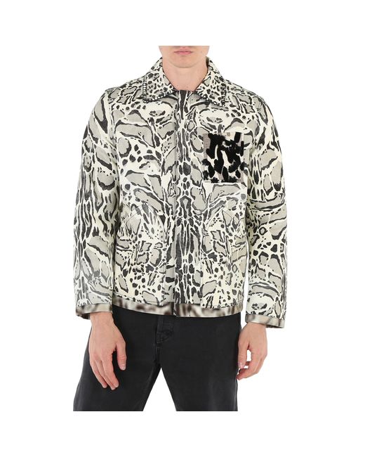Roberto Cavalli Lynx Print Shirt Jacket