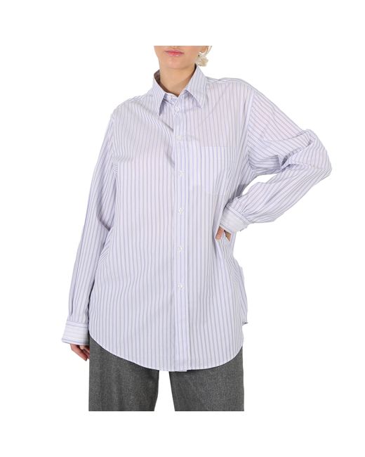 Mm6 Maison Margiela Maison Margiela Ladies Stripe-Print Tailored Shirt