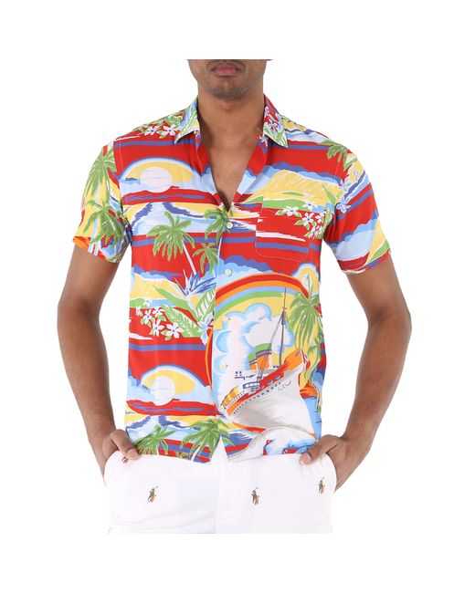 Polo Ralph Lauren Classic Fit Floral Print Rayon Shirt