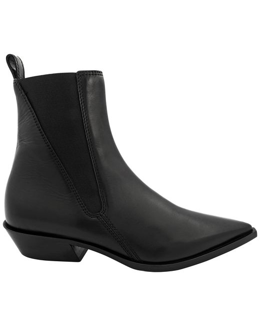 Burberry Ladies Grampian Leather Point-Toe Chelsea Boots