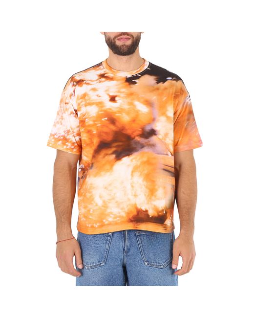424 Explosion Print Short Sleeve Cotton T-shirt