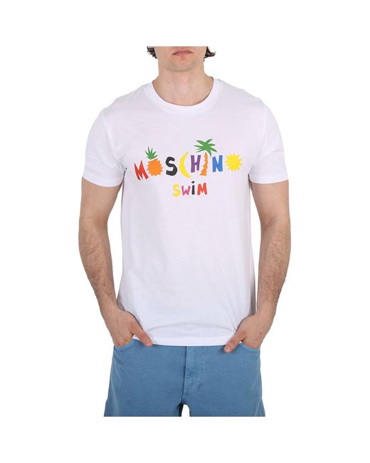Moschino Swim Cotton Logo Print T-Shirt