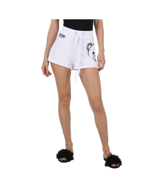 Moschino Ladies Teddy Bear Cotton Shorts