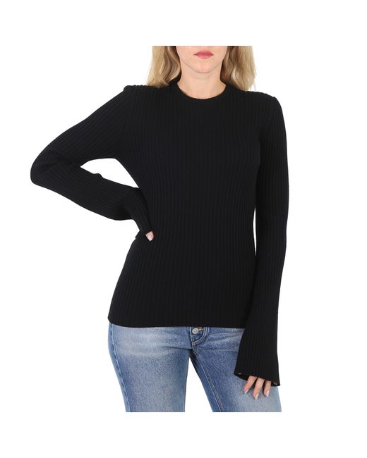 Chloé Ladies Wool And Cashmere Flared Sleeve Ribbed Jumper