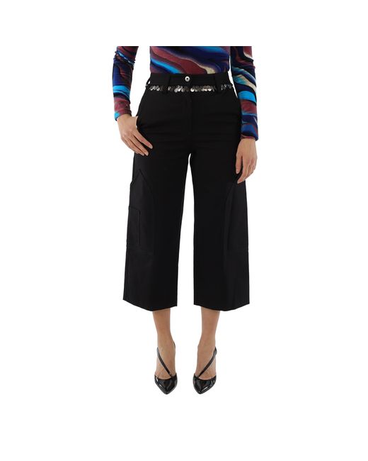 Roberto Cavalli Ladies Sequin-embellished Wide-leg Trousers