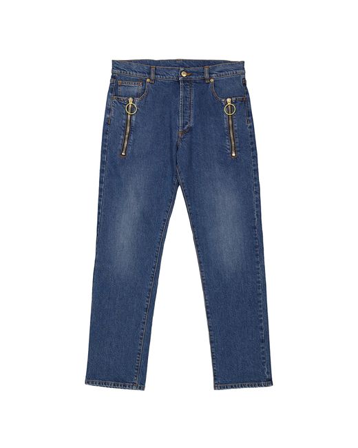 Moschino Zip Detail Denim Jeans