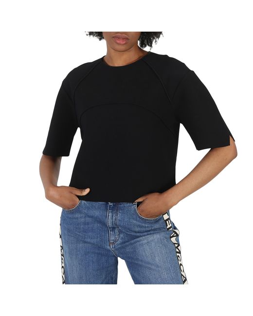 Stella McCartney Ladies Piped Seam Cropped Top