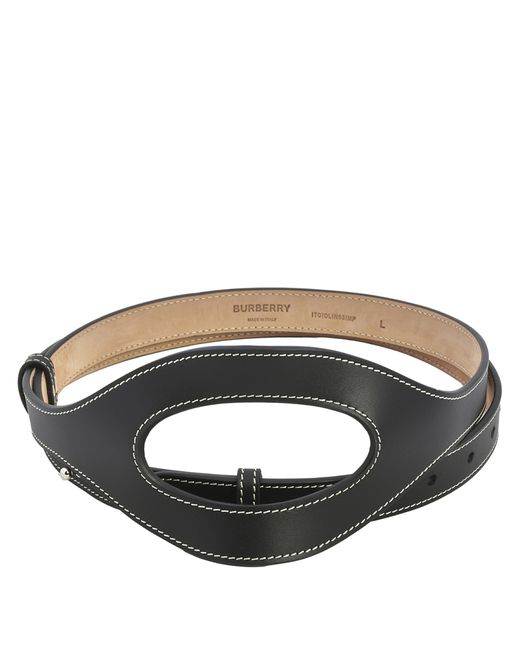 Burberry Ladies Leather Cut-Out Detail Belt