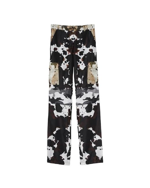 Burberry Camouflage-Print Nylon Panelled Cargo Trousers