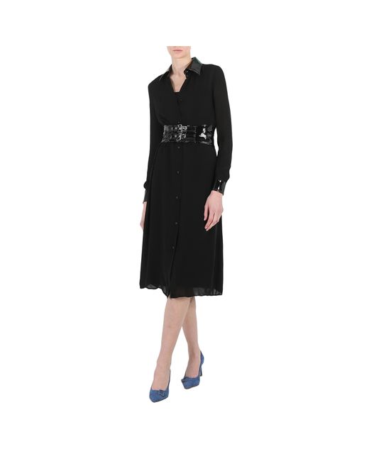 Moschino Ladies Long-Sleeved Midi Dress