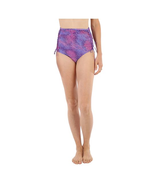Isabel Marant Ladies Selaris Violet Geometric-Print Bikini Bottoms