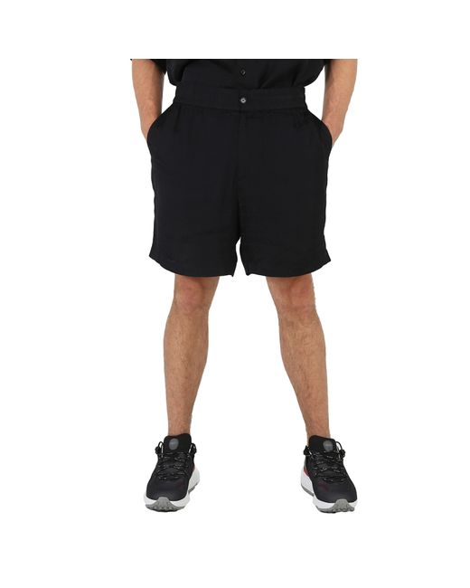 Moschino Allover Logo Viscose Satin Shorts