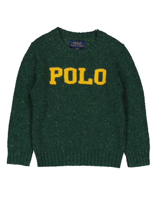 Polo Ralph Lauren Logo Intarsia-Knit Wool-Blend Sweater