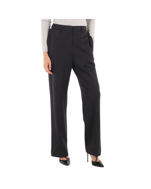 Burberry Ladies Charcoal Straight Cashmere Trousers
