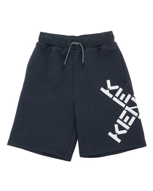 Kenzo Boys Charcoal Logo Bermuda Shorts