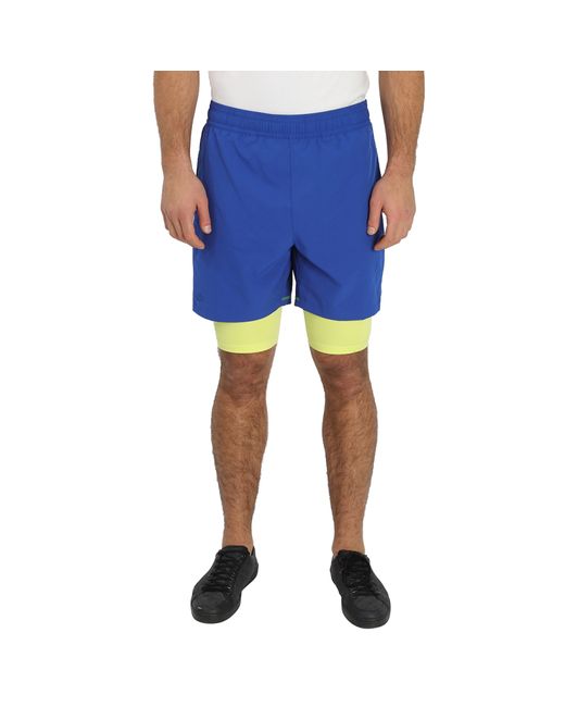 Lacoste Cosmic/Lime Sport Layered Shorts