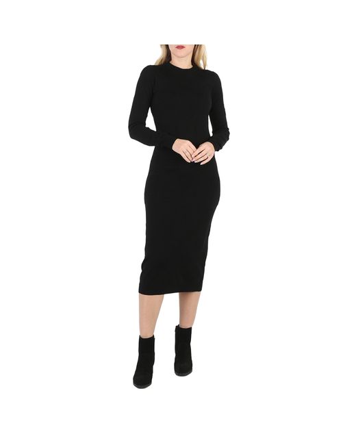 Moschino Ladies Fitted Knitted Midi Dress