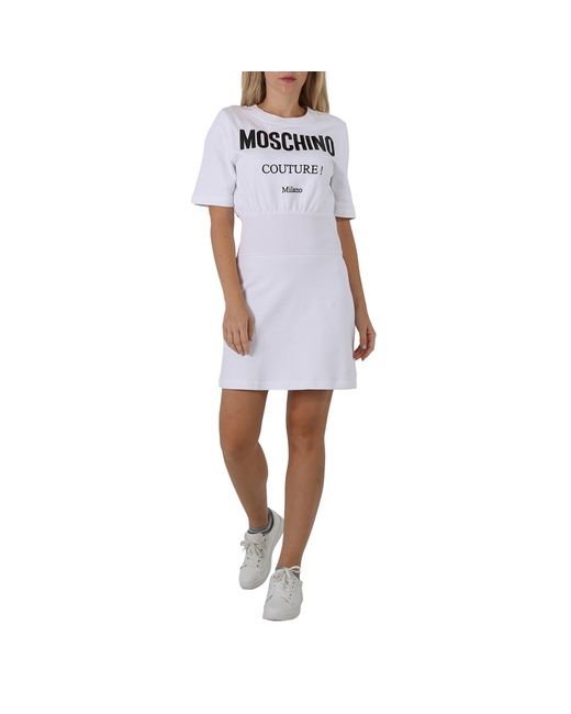 Moschino Ladies Fantasy Print Couture Logo T-Shirt Dress