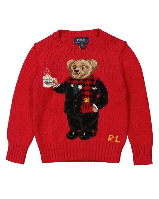 Polo Ralph Lauren Boys Polo Bear Intarsia Sweater