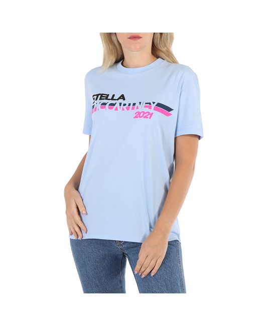 Stella McCartney Ladies Light Moto Logo Print T-shirt