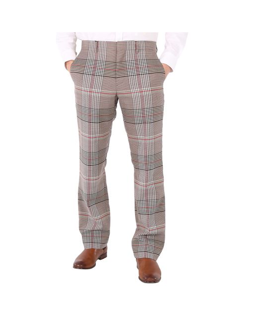 Burberry Wool Check Tailored Trousers