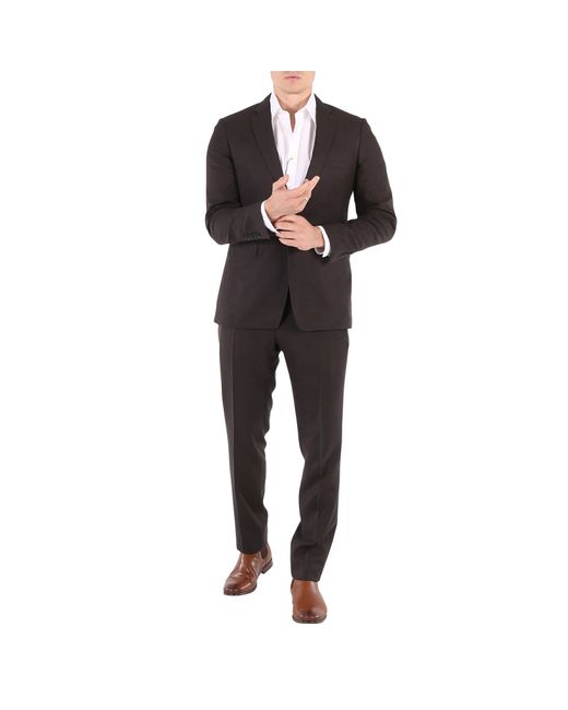 Burberry Dark Slim Fit Puppytooth Check Wool Suit