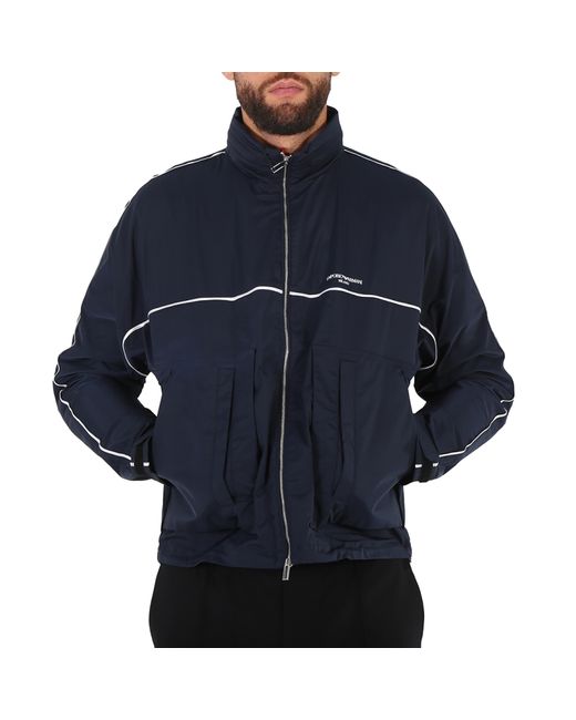 Emporio Armani Navy Nylon Full Zip Logo Blouson Jacket