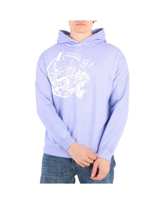 Emporio Armani Graphic Print Hooded Sweatshirt