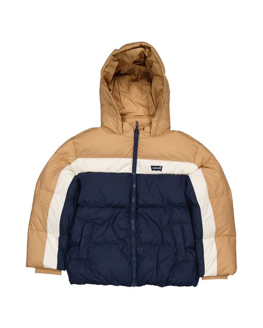 Levi's Boys Colorblock Down Hooded Puffer Jacket